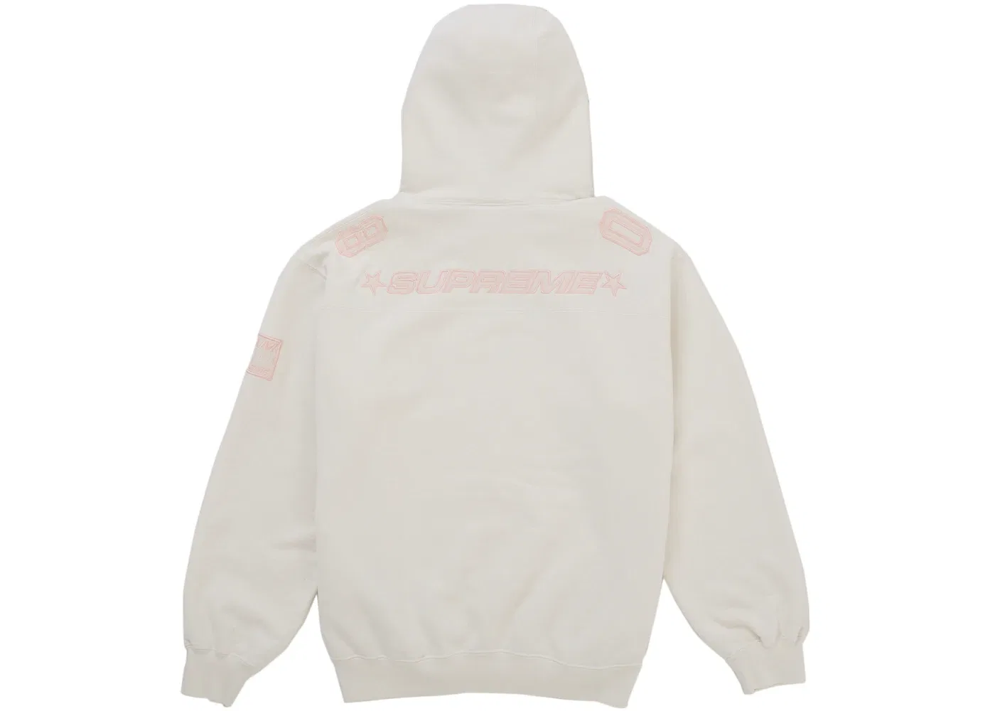 Мужская худи с капюшоном Supreme Football Jersey Hooded Sweatshirt, White — фото 2
