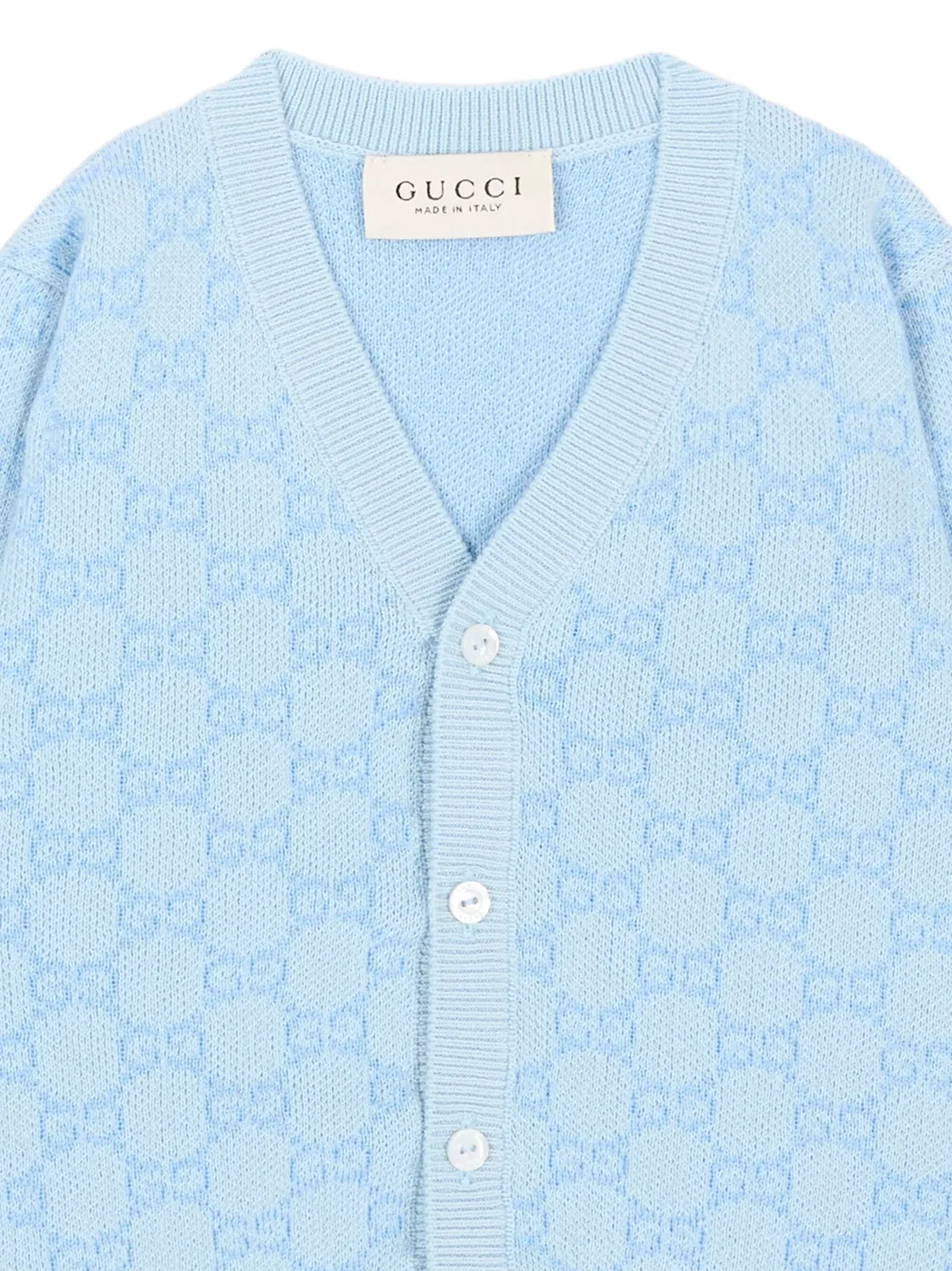 Кардиган с монограммой GG Gucci Kids, синий — фото 3