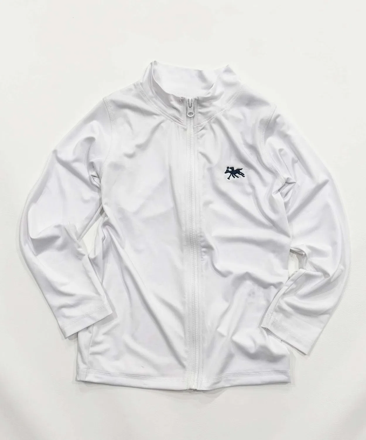 Детский рашгард с длинным рукавомс вышивкой POLOCHAMPS, Off White — фото 2