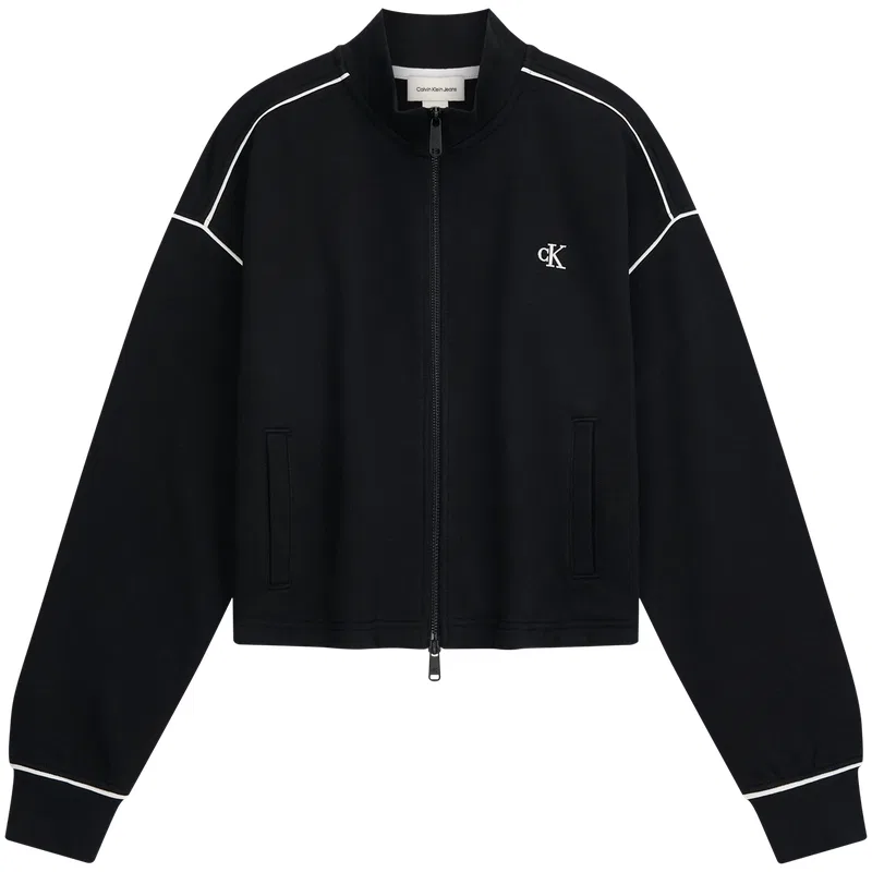 Женская толстовка с воротником-стойкой Space Black Calvin Klein