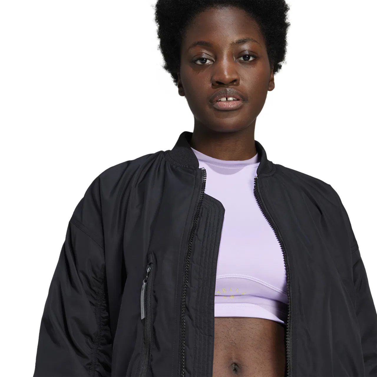 Женская бомбер-куртка Sportswear Woven Stella McCartney Adidas, черный