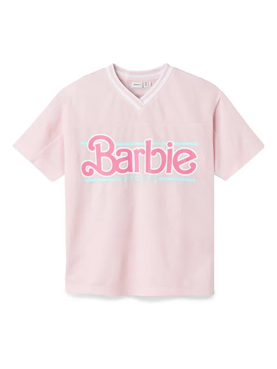 Футболка relaxed fit Barbie Name It, розовый — фото 3