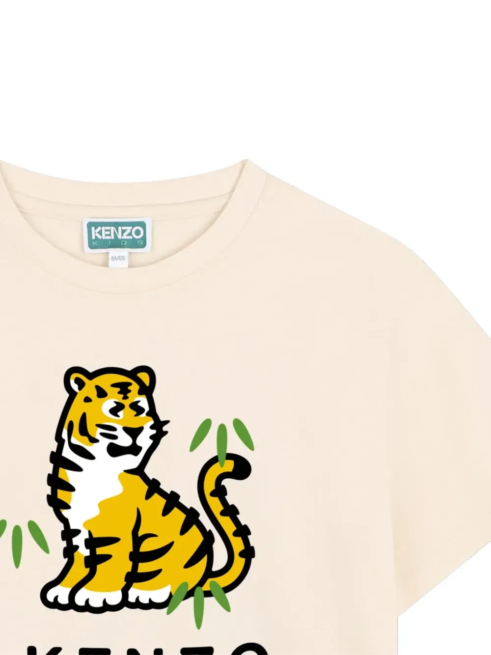 Футболка с логотипом и принтом Tiger Kenzo Kids, бежевый — фото 3