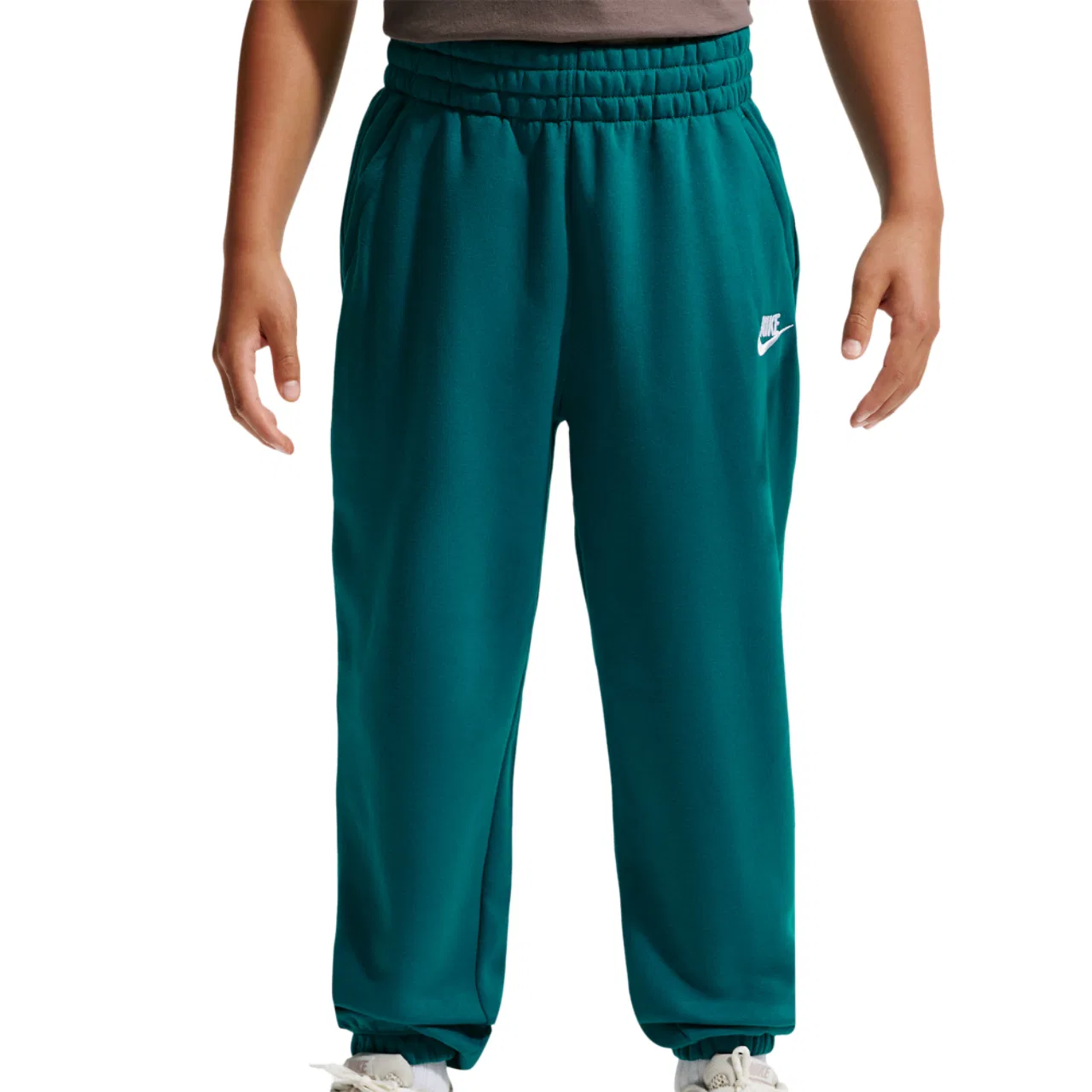Брюки для мальчиков Club Fleece Loose Nike, цвет Bright Spruce/White