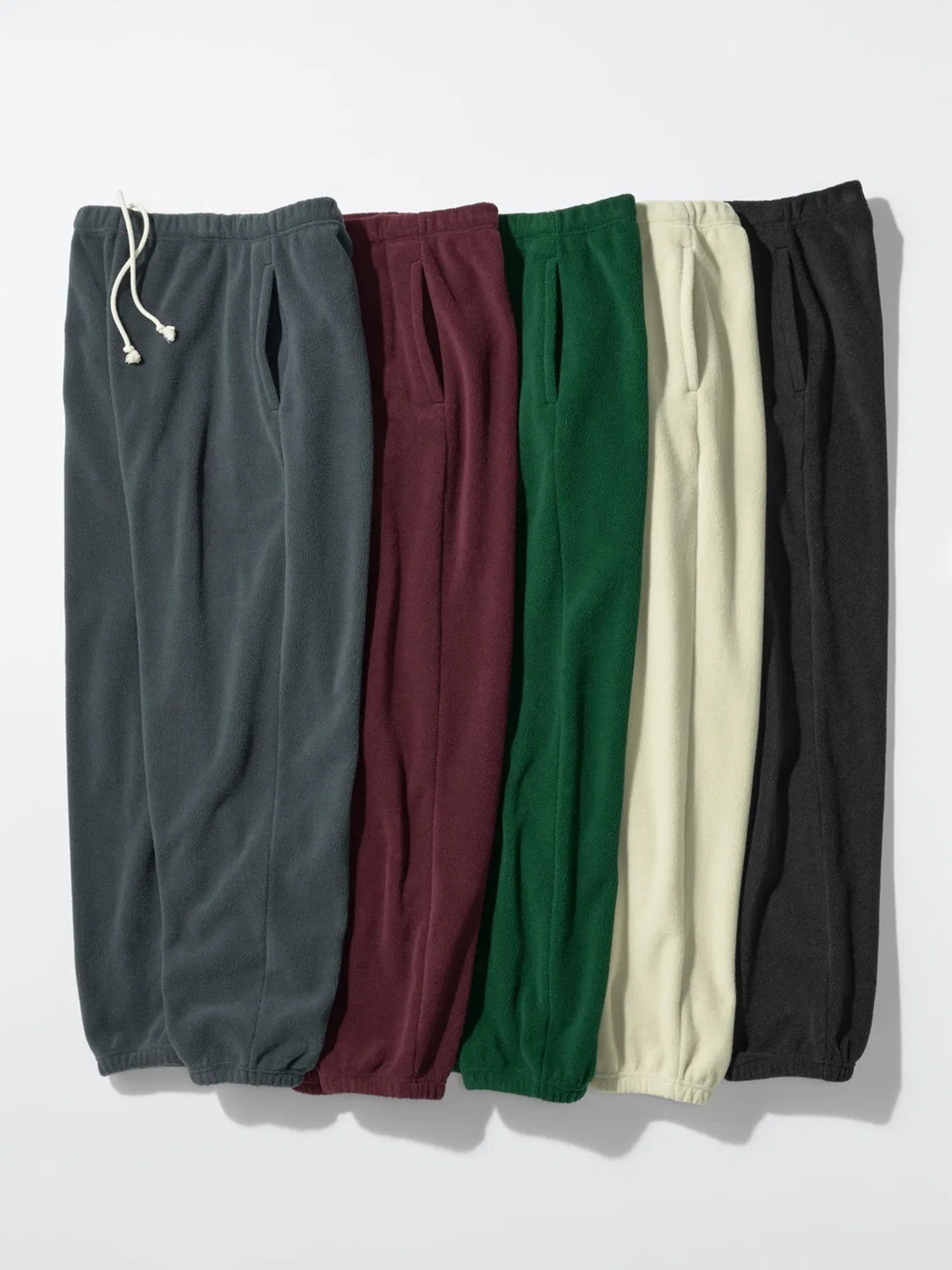 Брюки на флисе с завязками Uniqlo, бордовый — фото 4