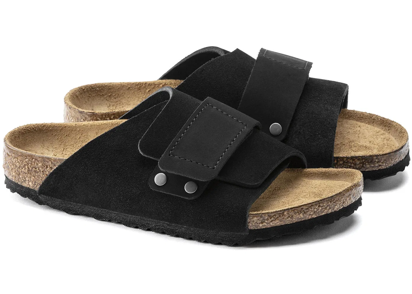 Детские сандалии-сабо из замши Kyoto Birkenstock, Black — фото 2