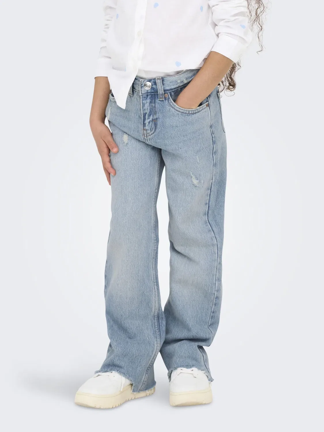 Джинсы с широкой штаниной Kids Only, light blue denim — фото 3