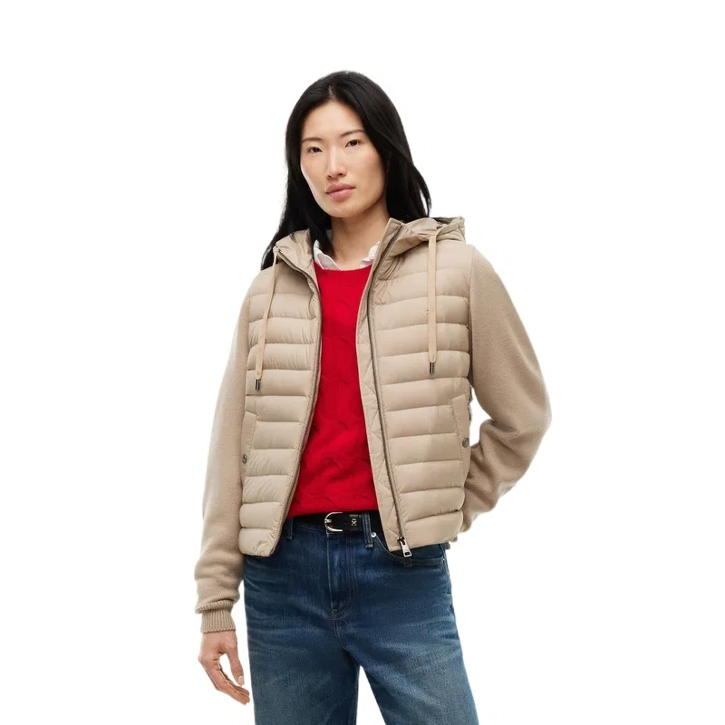 Женский пуховик с капюшоном Khaki AEG Tommy Hilfiger