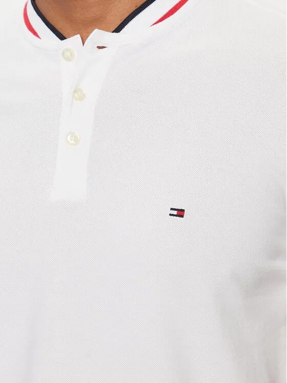 Поло slim fit Mao Tommy Hilfiger, белый — фото 4