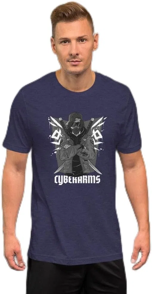 Футболка с коротким рукавом CyberArms, Heather Midnight Navy