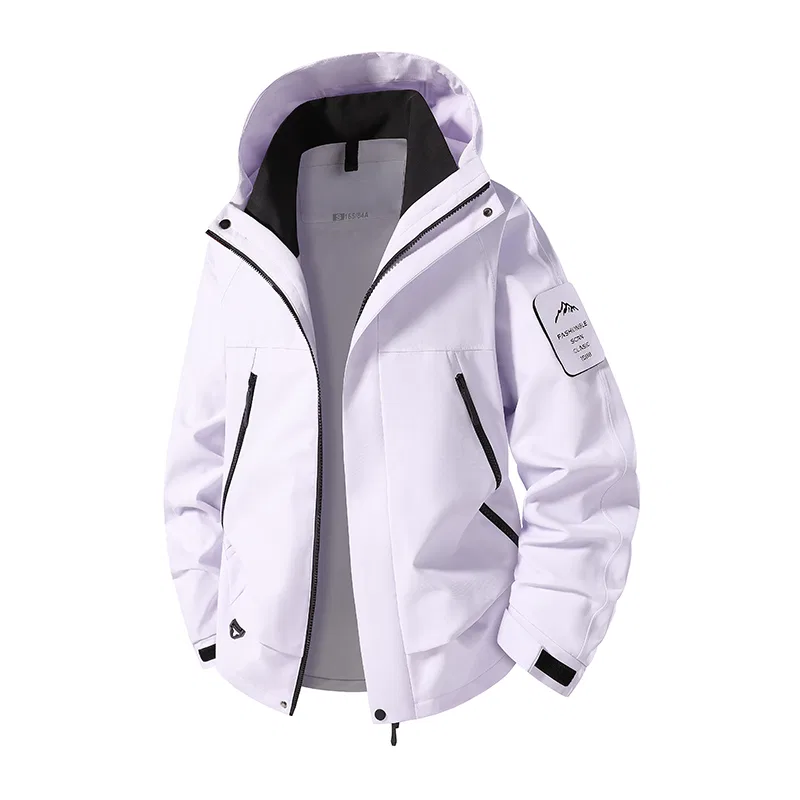 Детская ветровка с капюшоном, модель Moderate, JEEP SPIRIT, White Rattan Purple