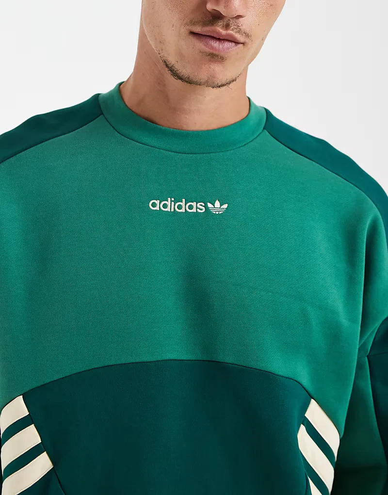 Толстовка Adidas Originals Munich 93 с круглым вырезом, колледжский зеленый — фото 3