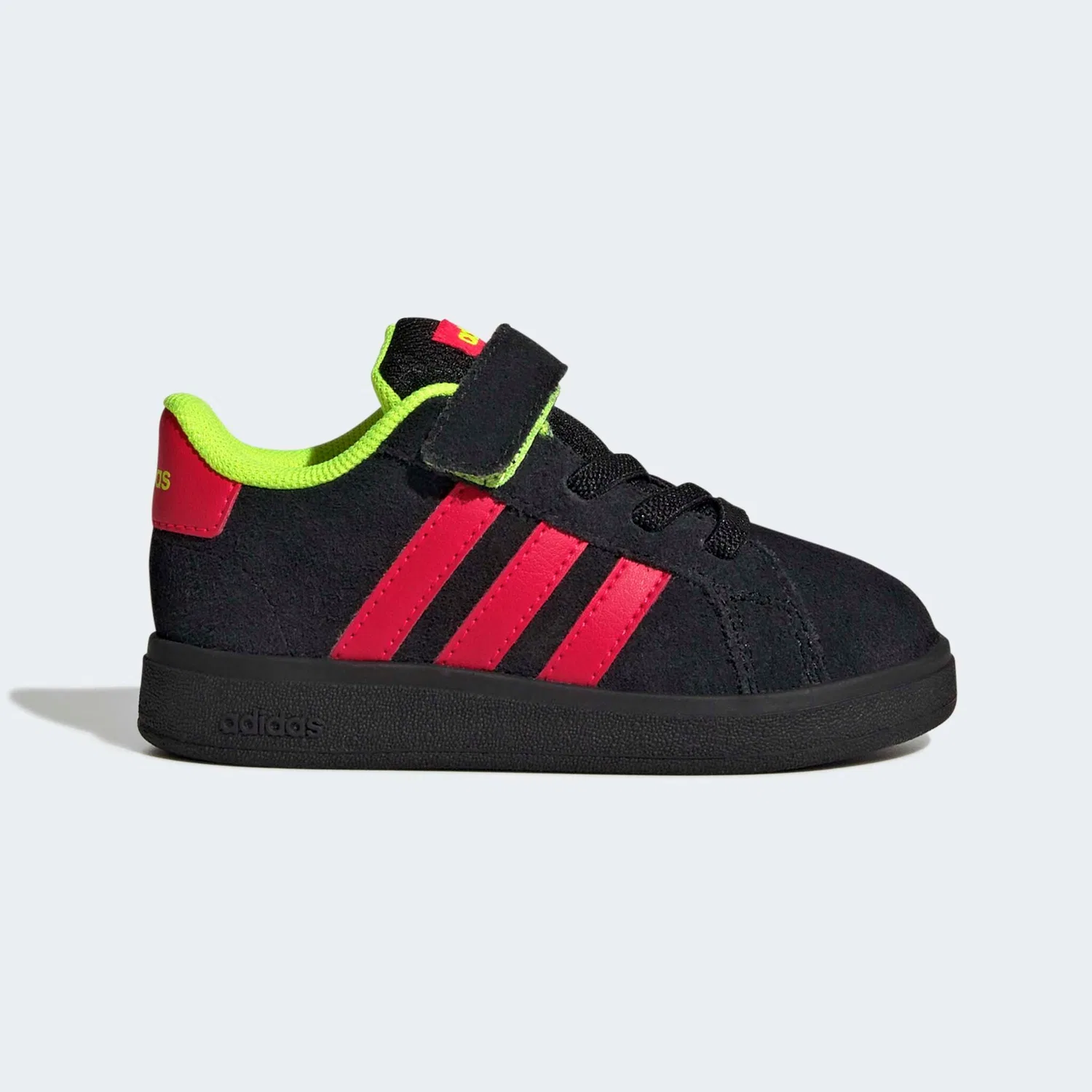 Детские кроссовки в стиле Campus 00 Adidas Sportswear, Core Black/Lucid Red/Lucid Lemon — фото 2