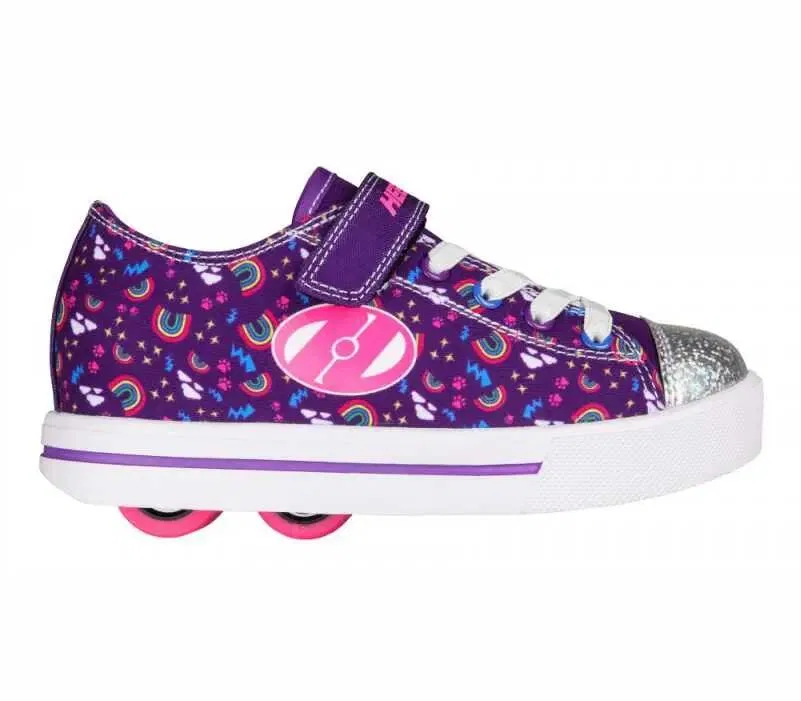 Детские кроссовки на колесах с радужным принтом X2 Snazzy Heelys, Violet — фото 2