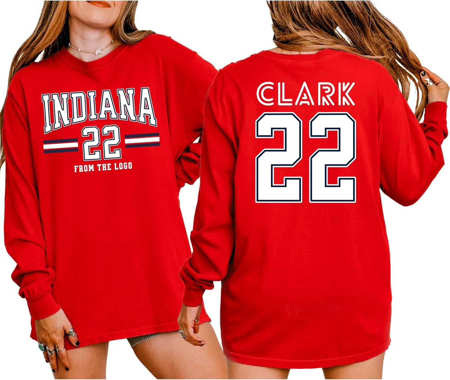 Мужская футболка с длинным рукавом Indiana Clark 22, Red