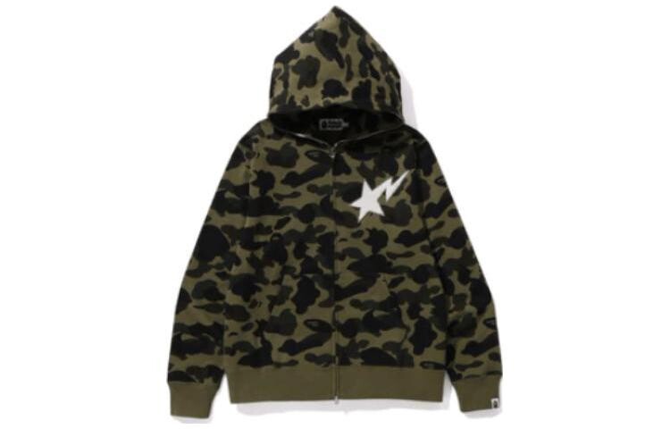 

Толстовка с капюшоном BAPE 1st Camo Full Zip FW23 A Bathing Ape, коричневый
