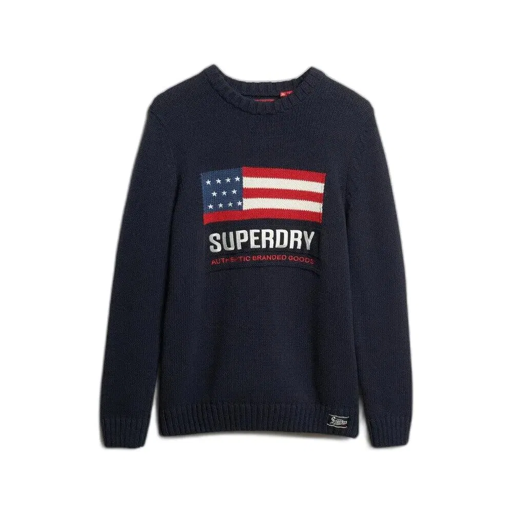 Мужской свитер с принтом Vintage Athletic Superdry, Blau