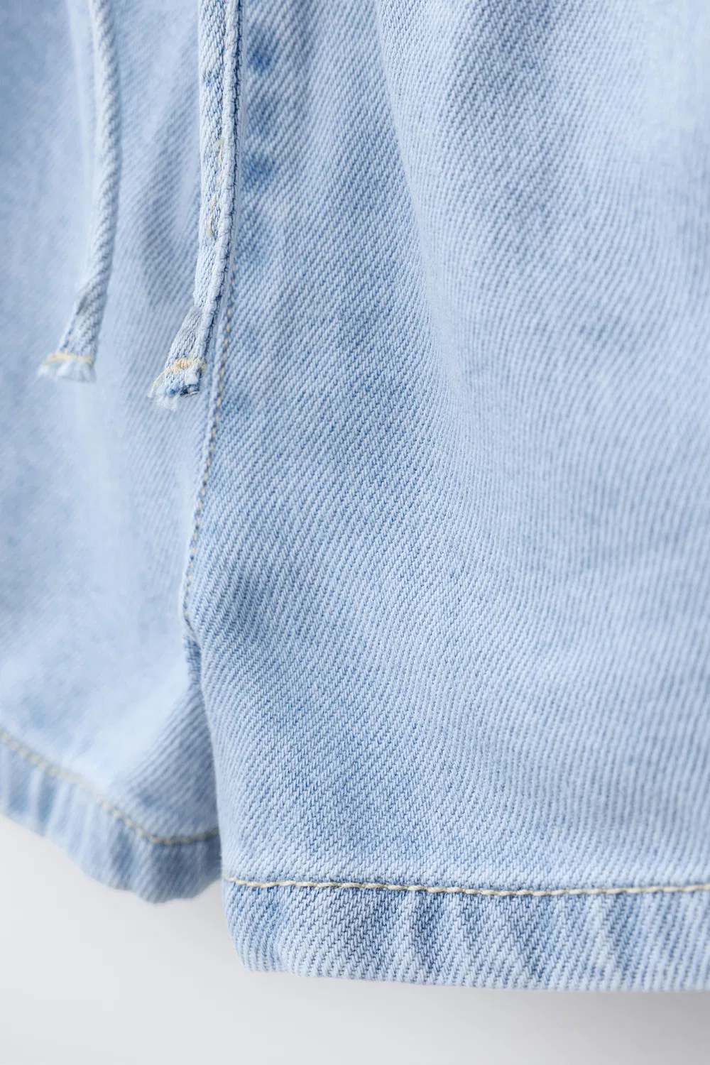 Джинсовые шорты-бермуды ZARA, Light Blue — фото 4