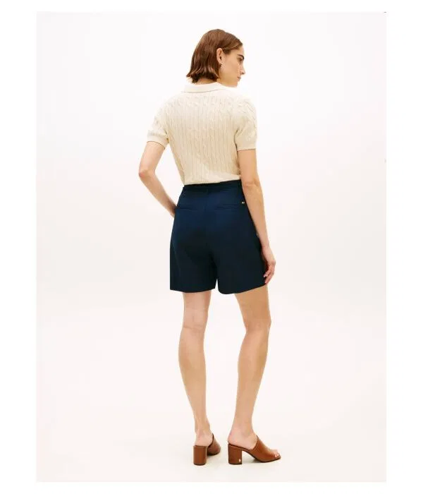 Женские шорты с добавлением льна Tommy Hilfiger, Blu Marino — фото 3