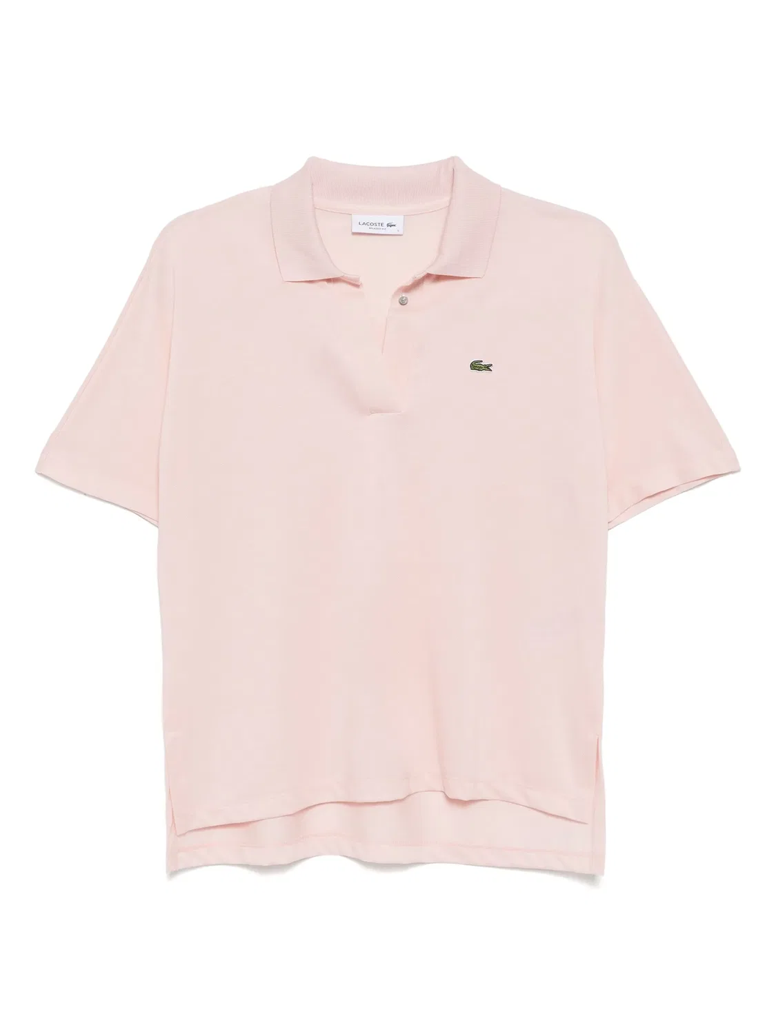 Поло топ из флюидного піке Lacoste, розовый