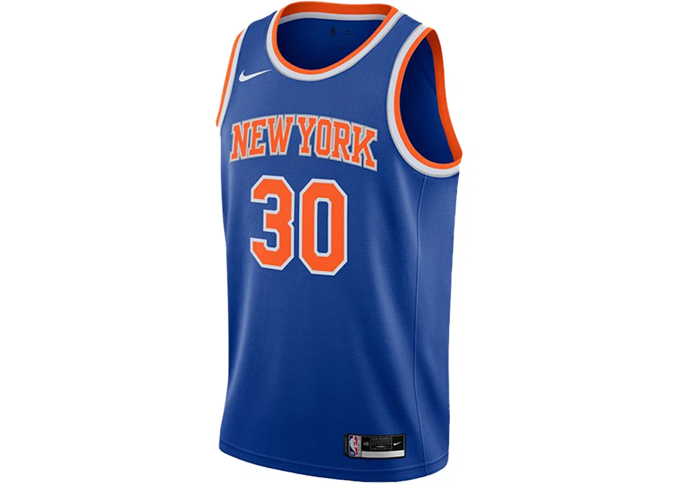 Мужская джерси с принтом Nike NBA New York Knicks Icon Edition 2020 Julius Randle 30 Dri-FIT Swingman, Rush Blue