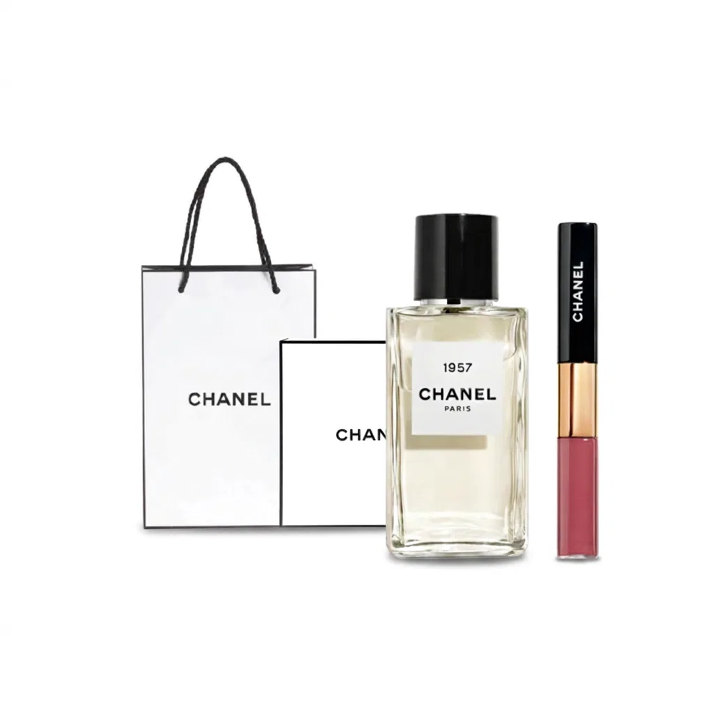 Женский набор ароматов с жидкой помадой CHANEL, Black
