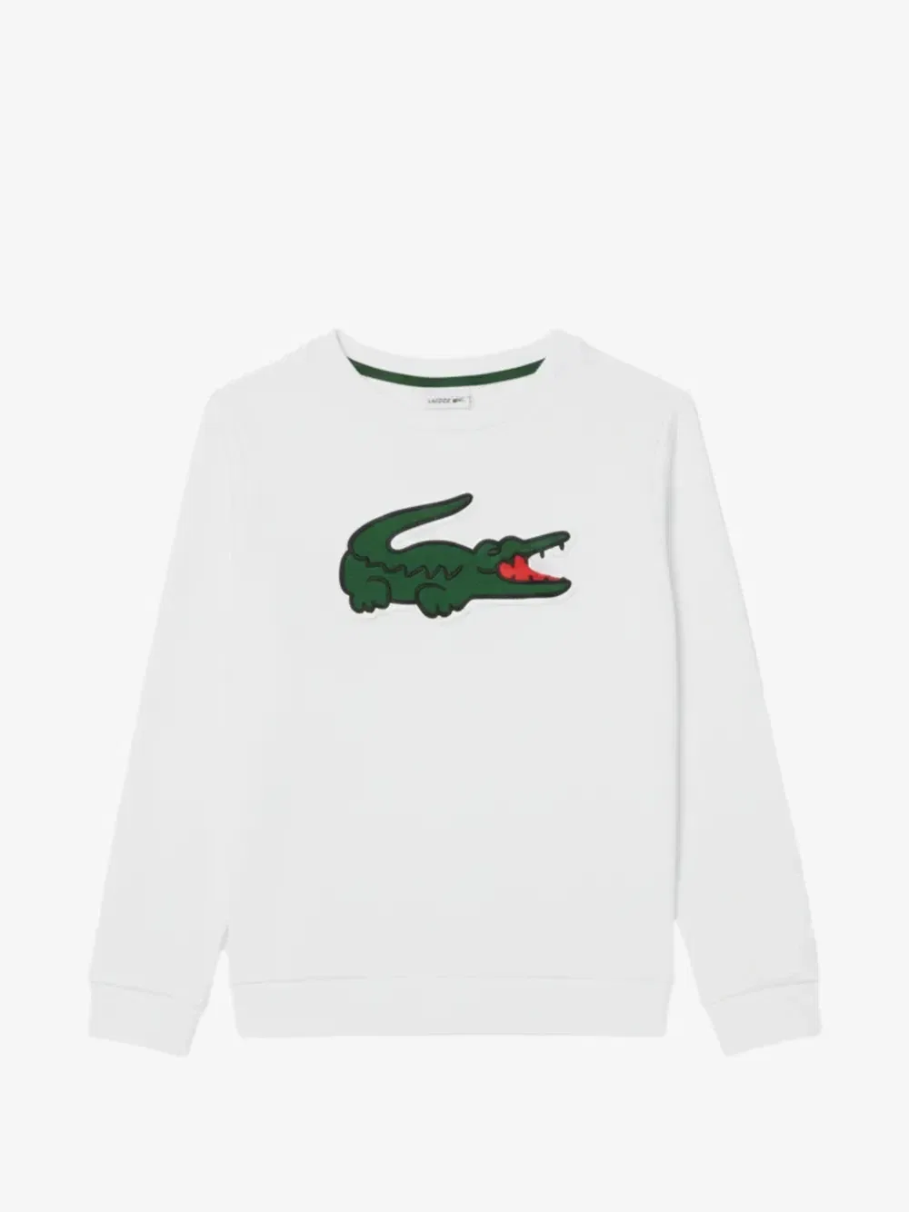 Свитер с нашивкой-логотипом Lacoste Kids, белый