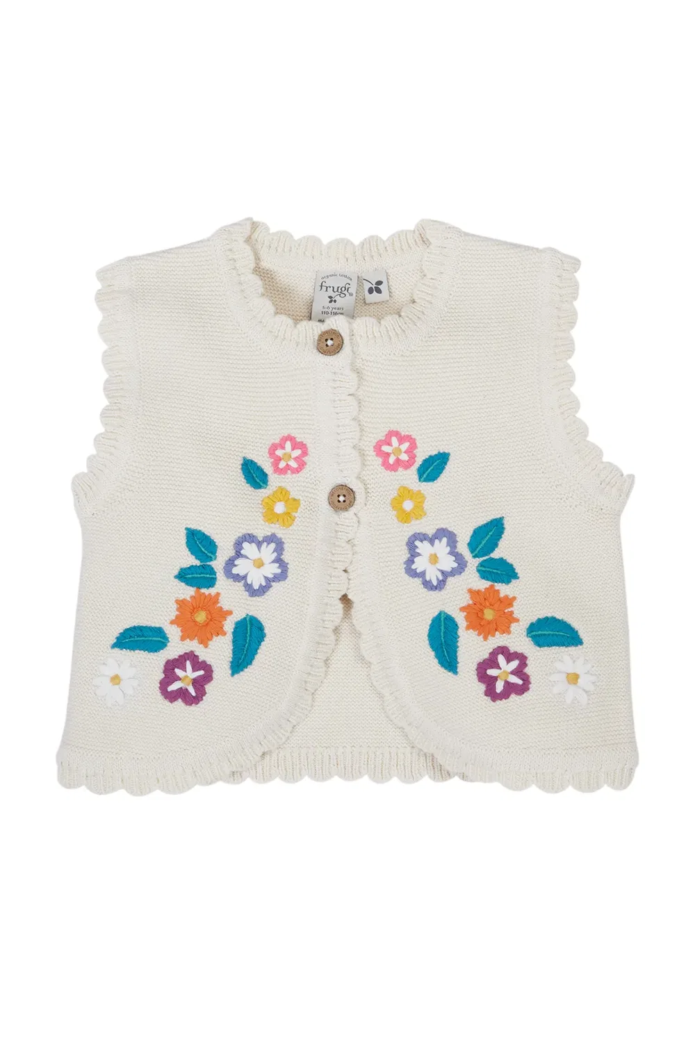 Жилет вязаный Connie Frugi, Cream