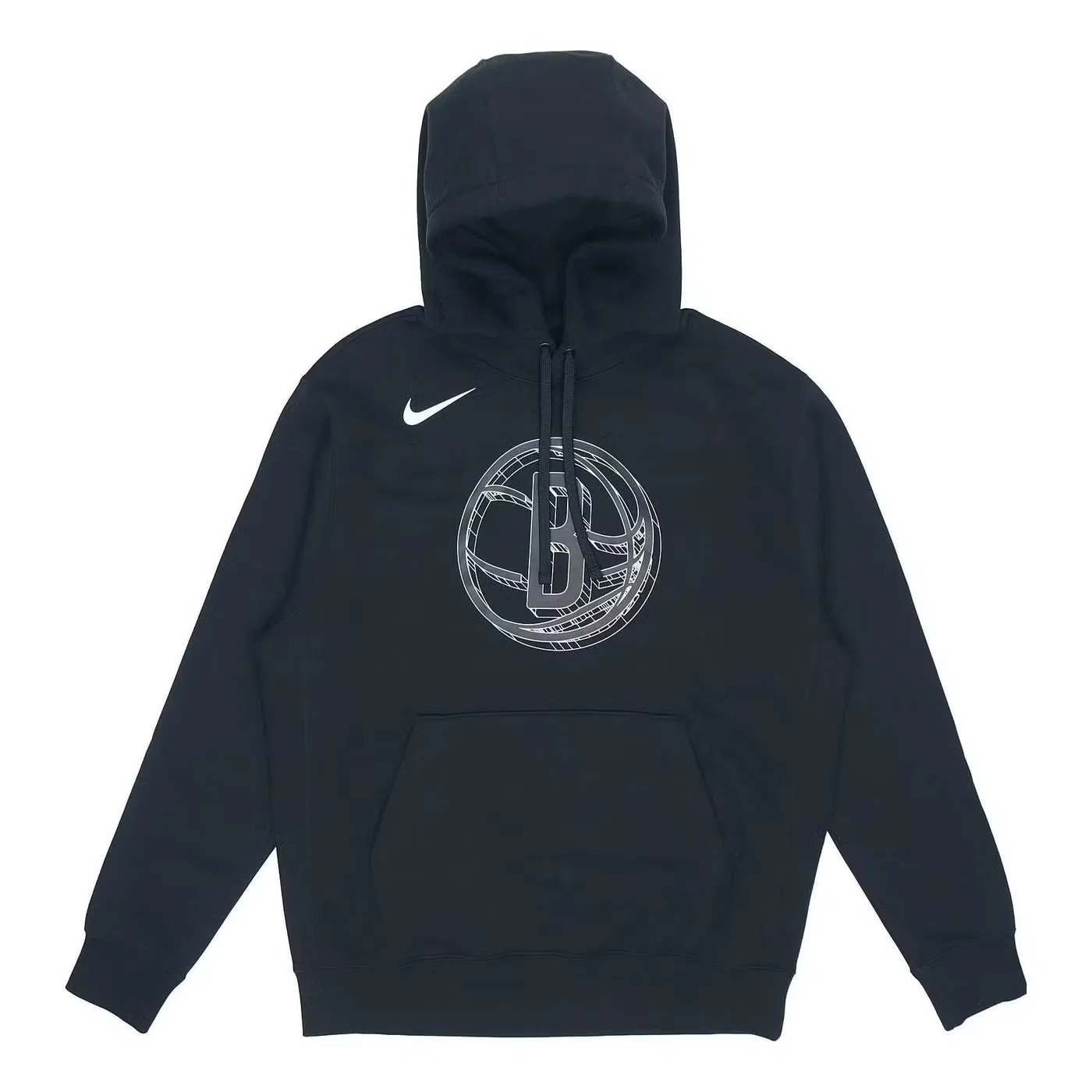 Худи с принтом Brooklyn Nets Nike, черный