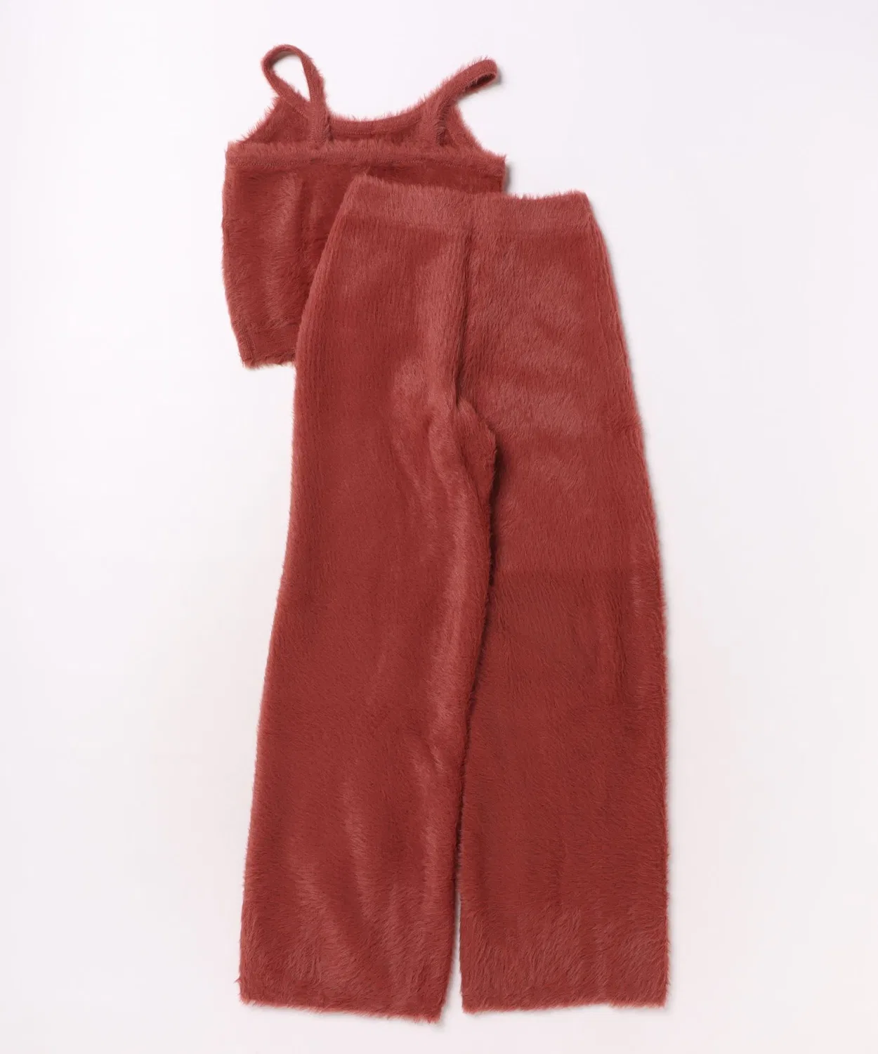 Детский комплект из топа и штанов с длинным рукавомFuzzy Knit Lounge Set Rylee + Cru, Red — фото 2