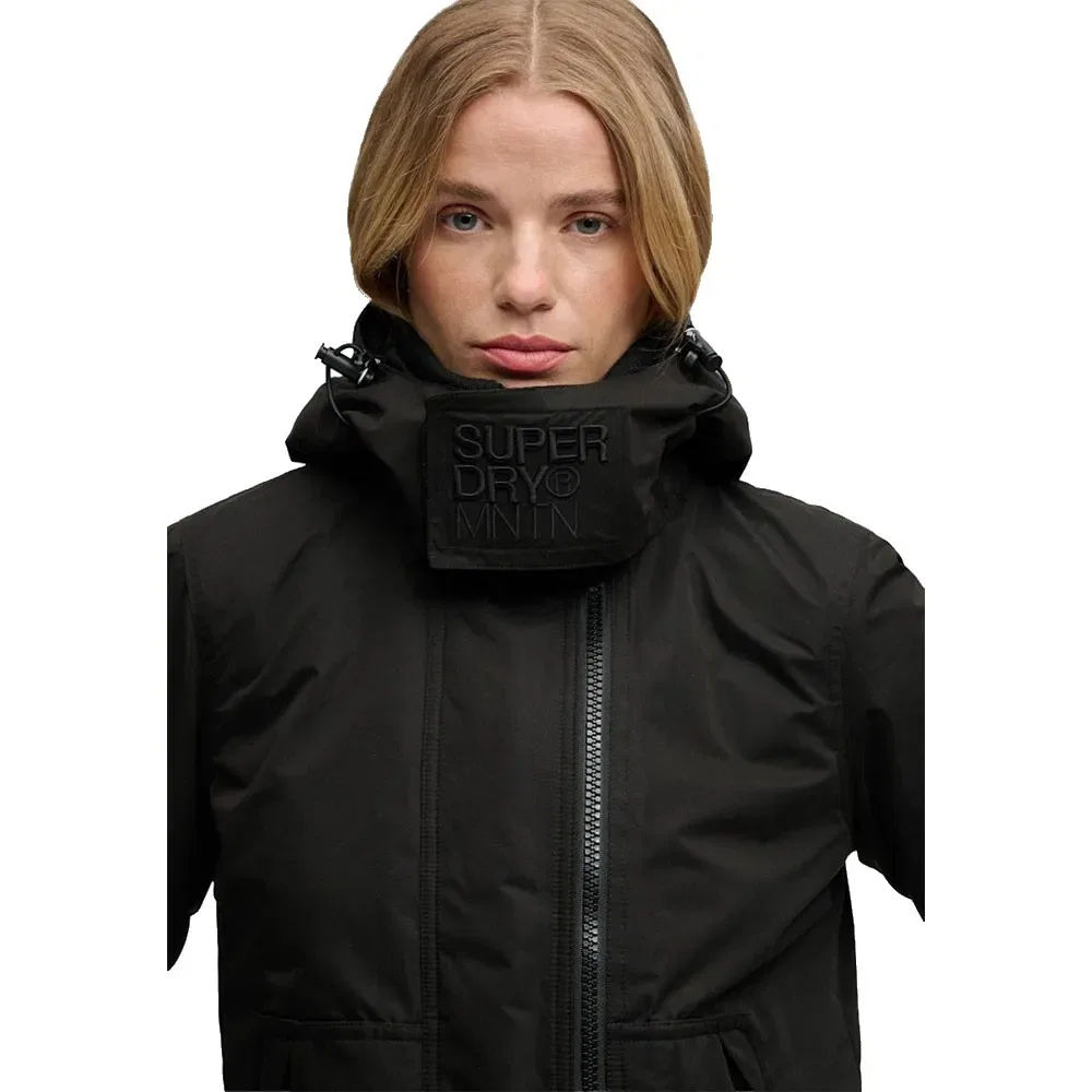Женская куртка-ветровка с капюшоном Arctic MF Superdry, Black — фото 4