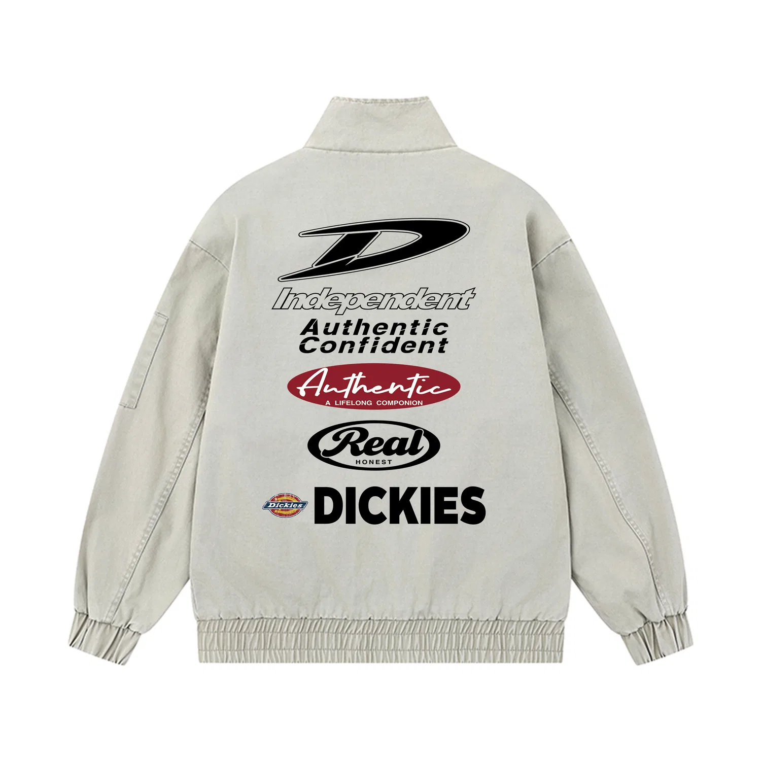 Детская куртка с воротником-стойкой прямого кроя Dickies, Ecru
