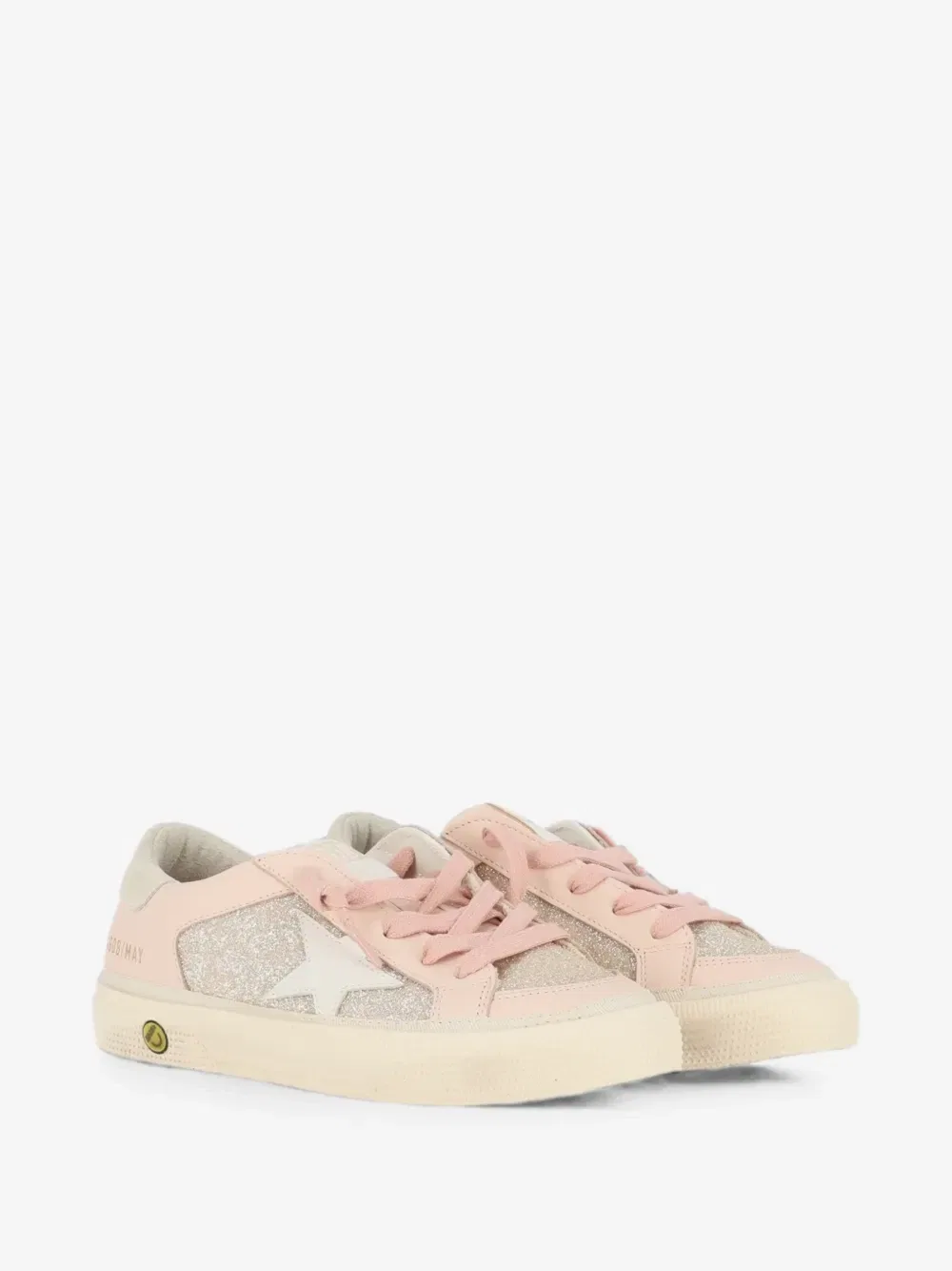 Кеды May с блестками Golden Goose Kids, розовый