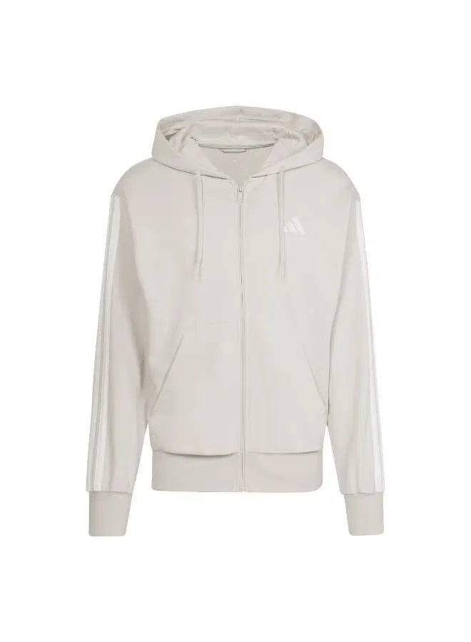 Худи на молнии с длинным рукавом Essentials 3-stripes Adidas, серый — фото 2