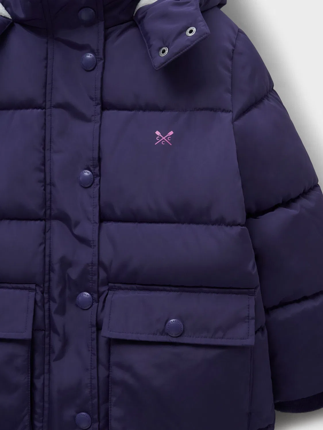 Пуховик с флисовой подкладкой Crew Clothing, синий — фото 3