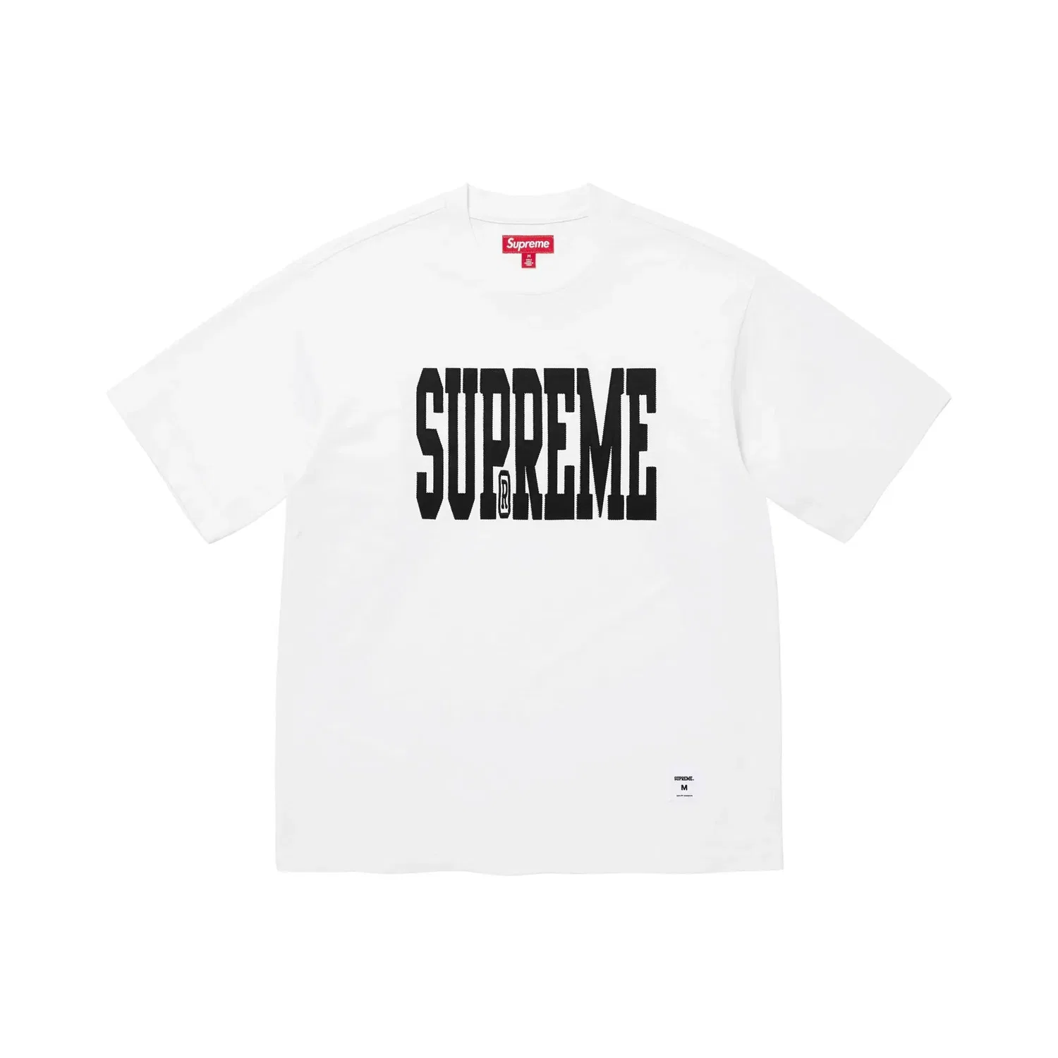 Топ с коротким рукавом с аппликацией Supreme, White