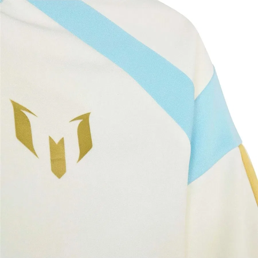 Детская футболка свободного кроя с принтом Messi Hot Tee Y adidas, Белый — фото 3