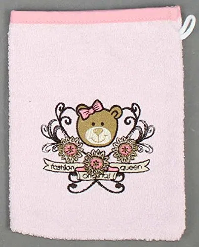 Махровая мочалка для умывания, S.B.J - Sportland, 15x20 см, Rosa