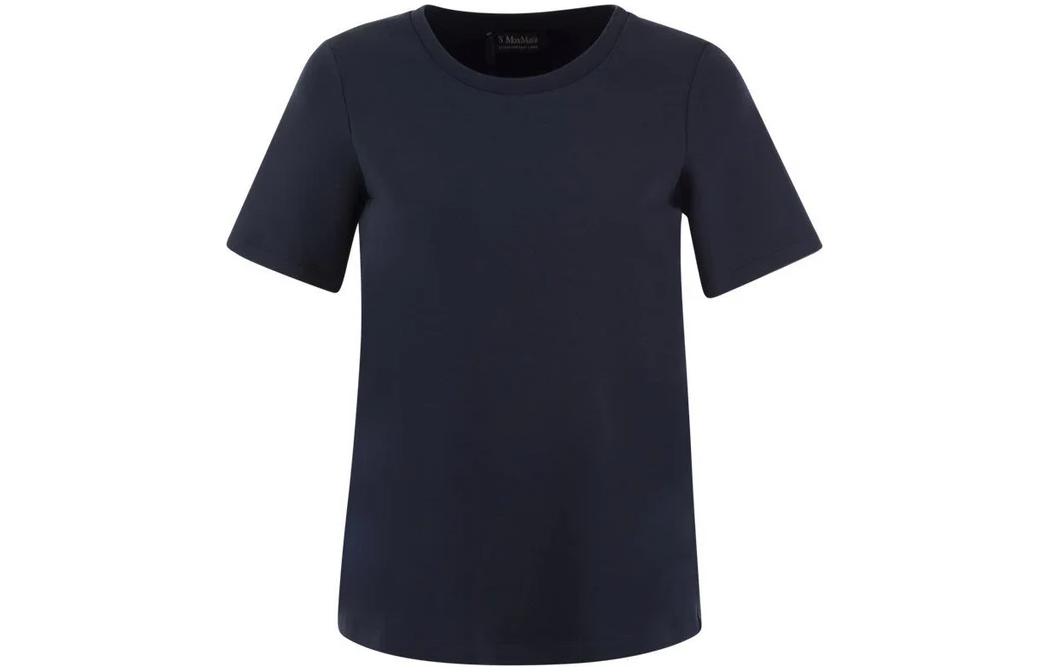 

Футболка с вышитым логотипом 'S MAX MARA, синяя