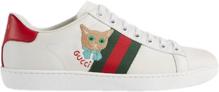 

Кроссовки Gucci Wmns Ace Cat Embroidery, белый