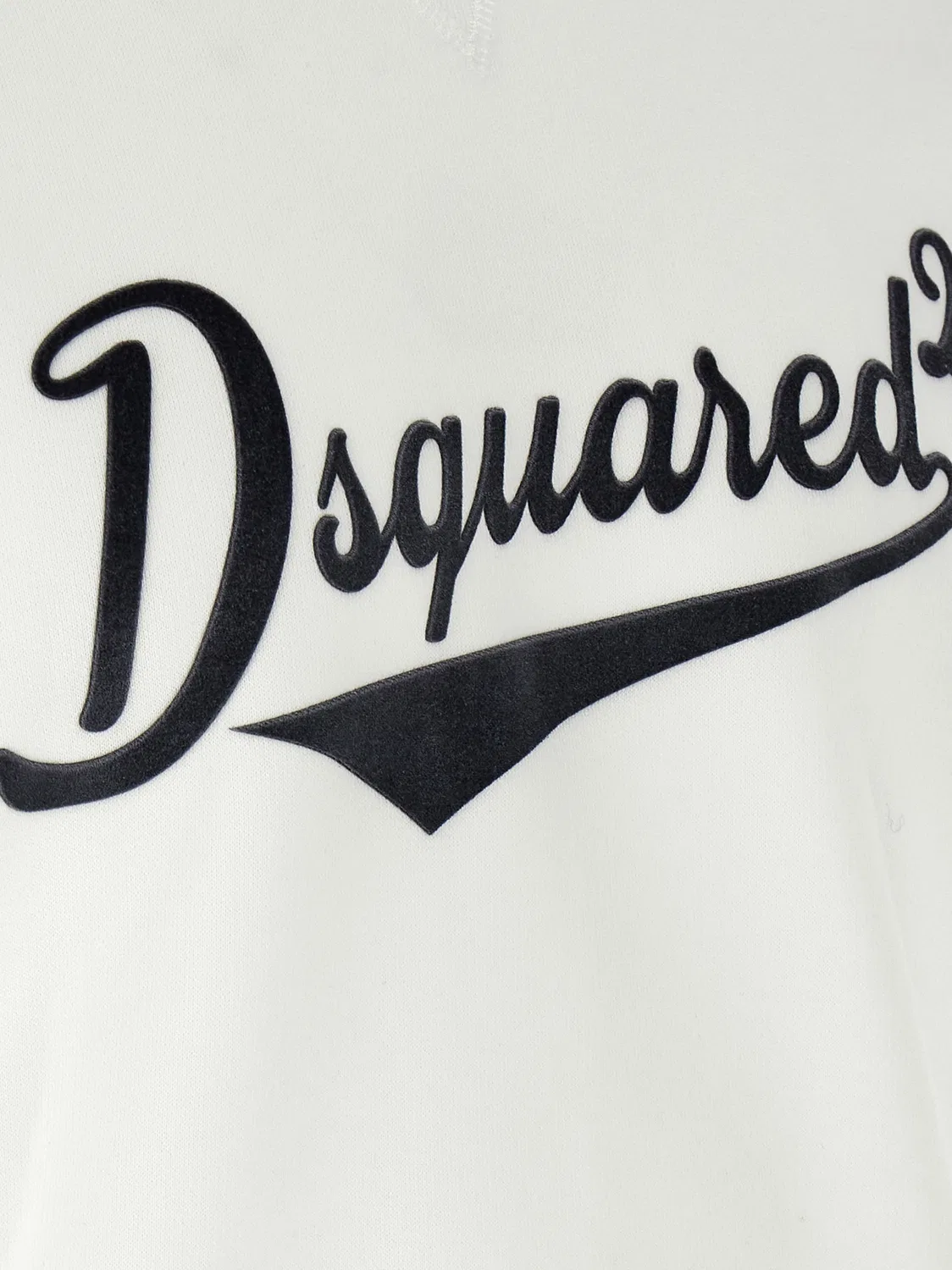 Мужской свитшот с бархатным логотипом Dsquared2, White — фото 4