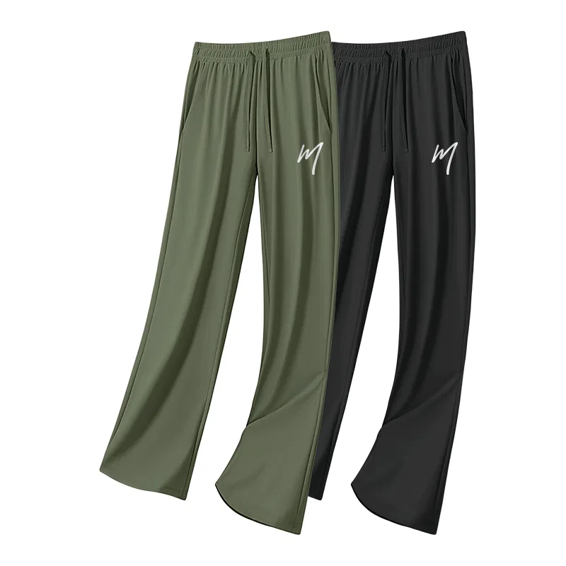 Детские прямые брюки из тонкой ткани 2 Pack Olive Green (Ma Lifestyle Joyful Pants Logo)+Black (Ma Lifestyle Joyful Pants Logo) MINISO, Olive Green (Ma Lifestyle Joyful Pants Logo)+Black (Ma Lifestyle Joyful Pants Logo)