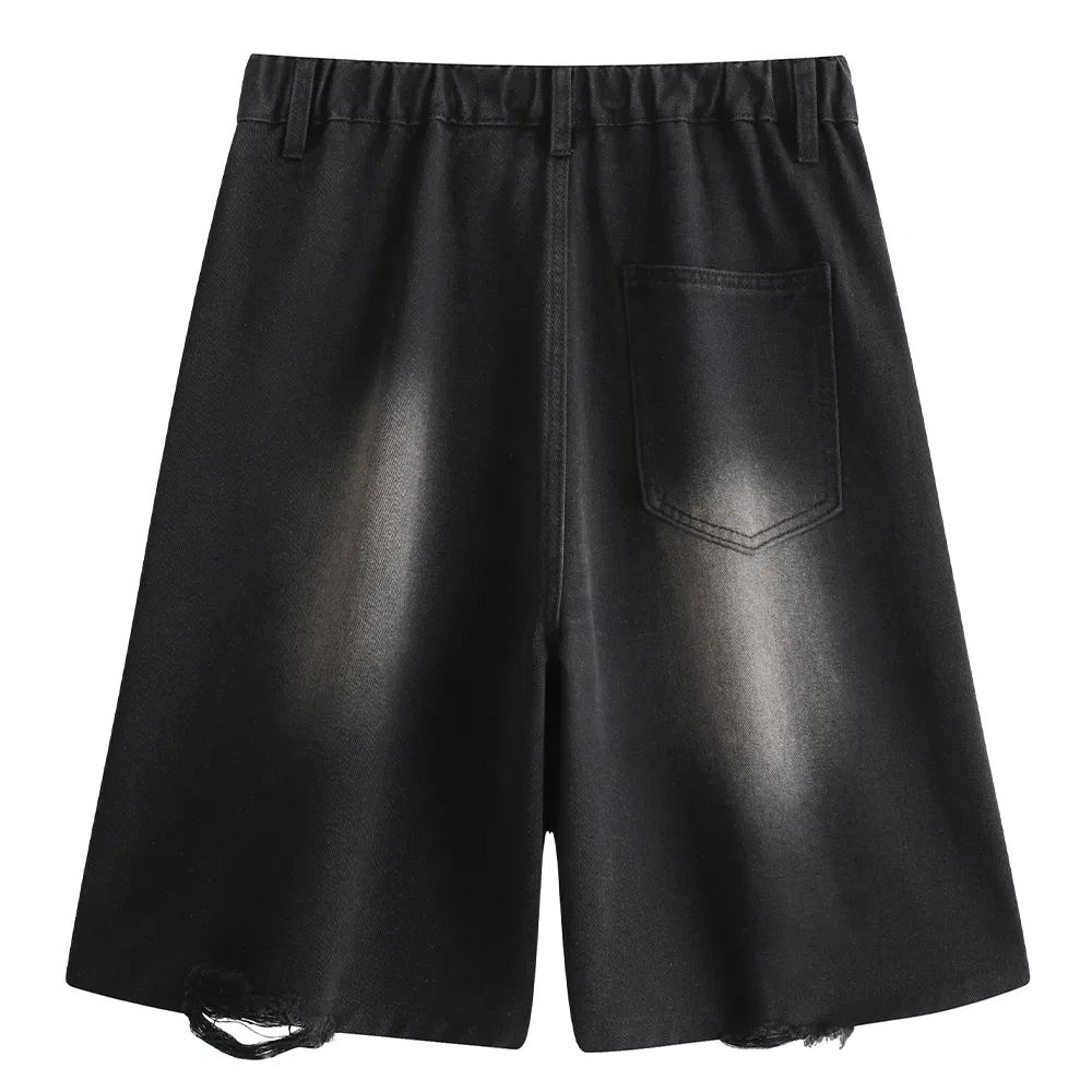 Детские джинсовые шорты прямого кроя Unisex Moderate Straight Fit, PAL ONGACO, Black — фото 4
