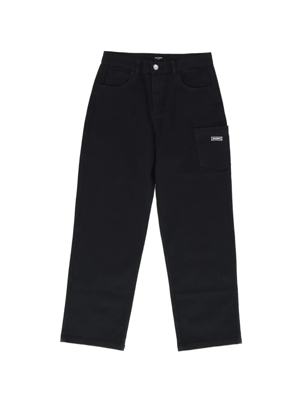 Карго-джинсы с логотипом Balmain Kids, черный