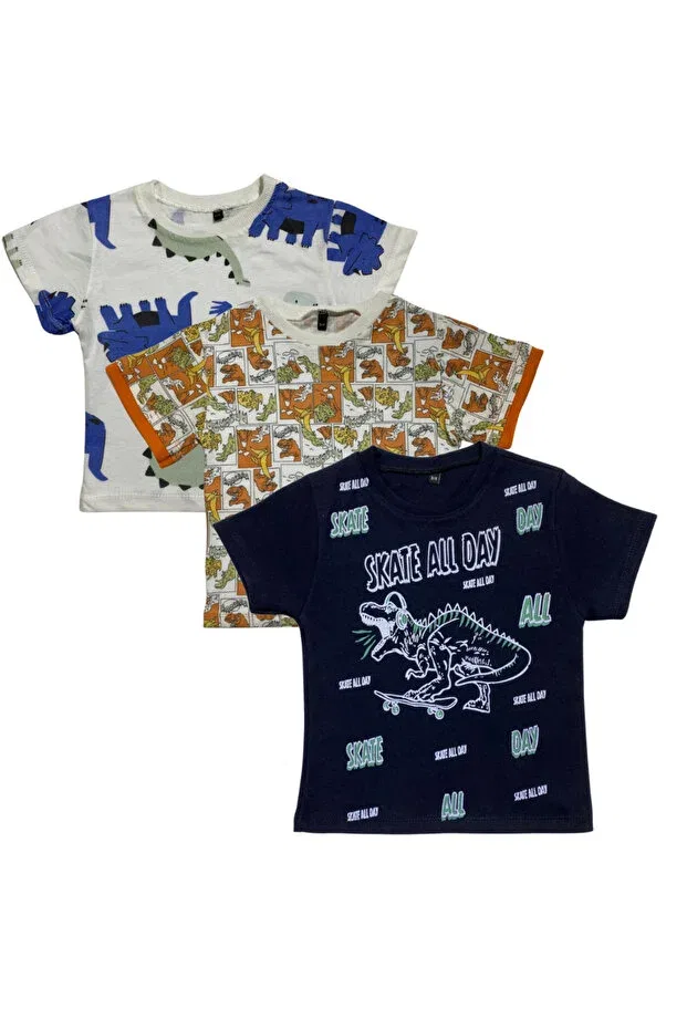 Детский комплект футболок для мальчиков с принтом Graphic Esila Kids, Multicolor