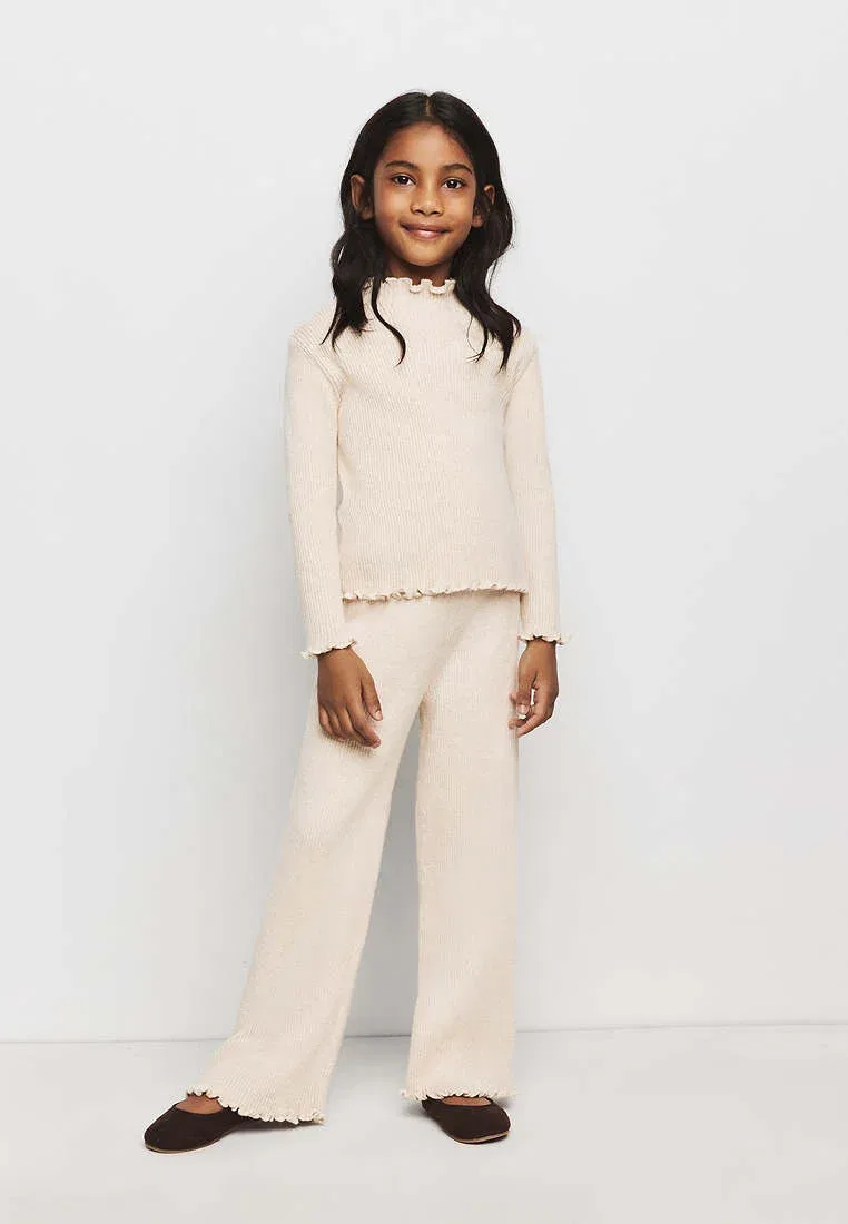 Детские штаны Mango Kids, Beige — фото 2