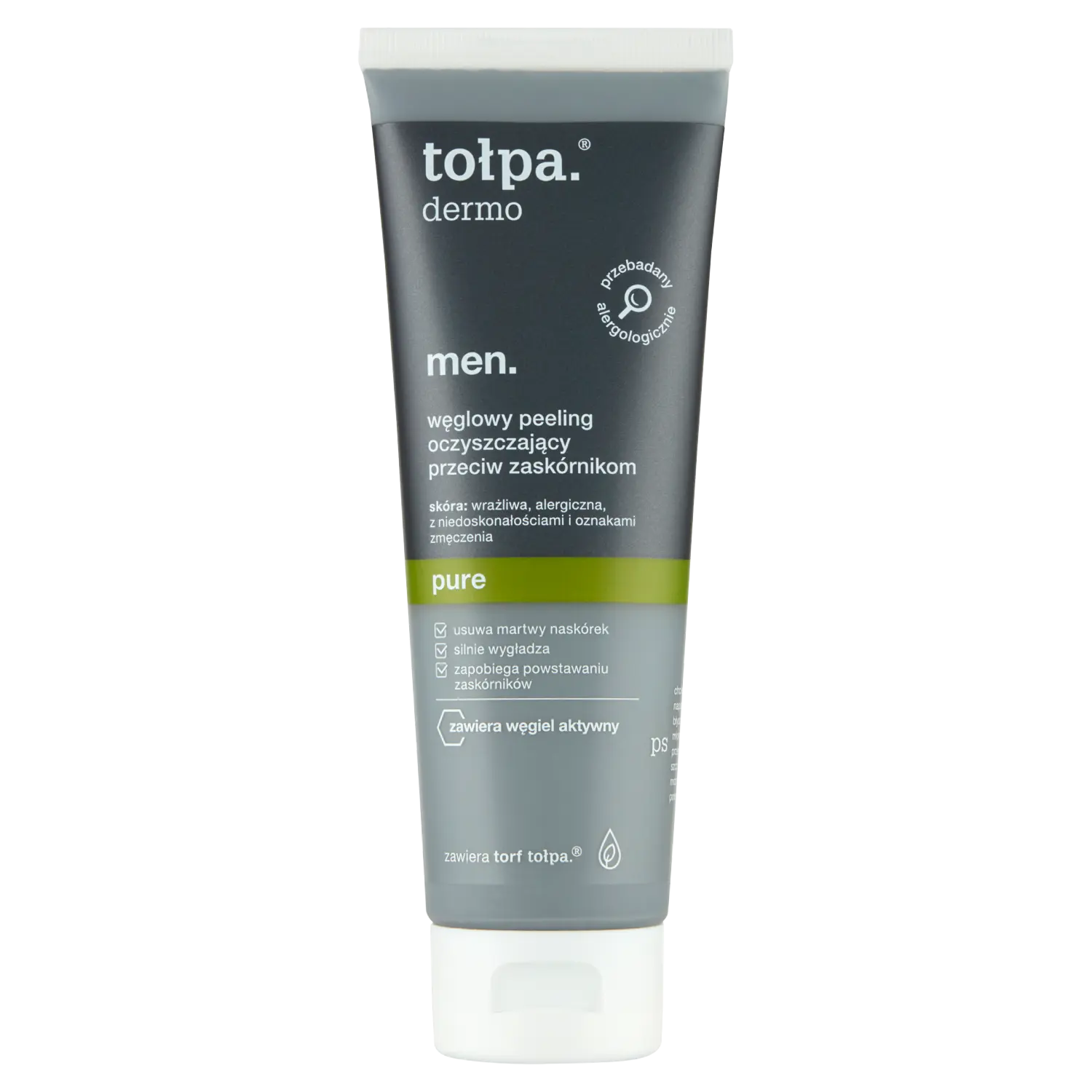

Tołpa Dermo Men Pure карбоновый очищающий пилинг против черных точек, 100 мл