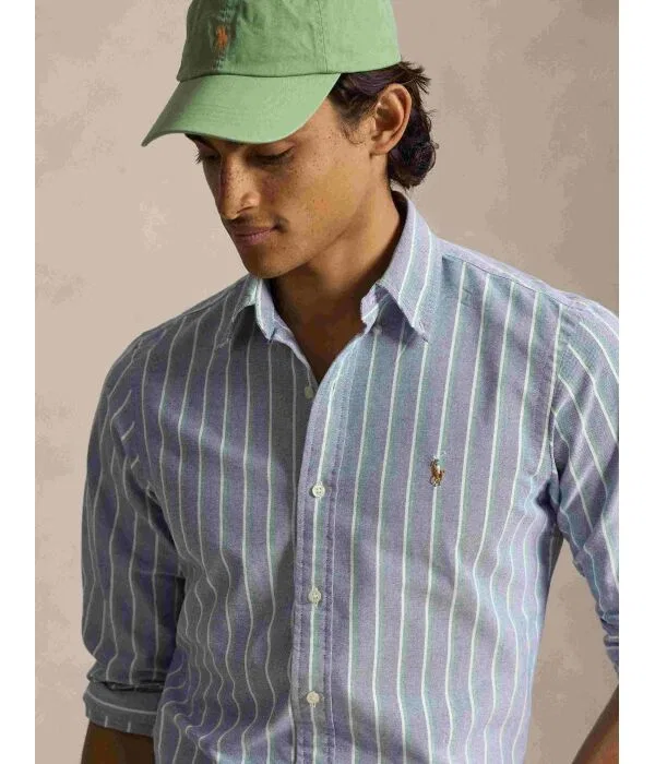 Мужская рубашка с длинным рукавом Polo Ralph Lauren, синий — фото 4