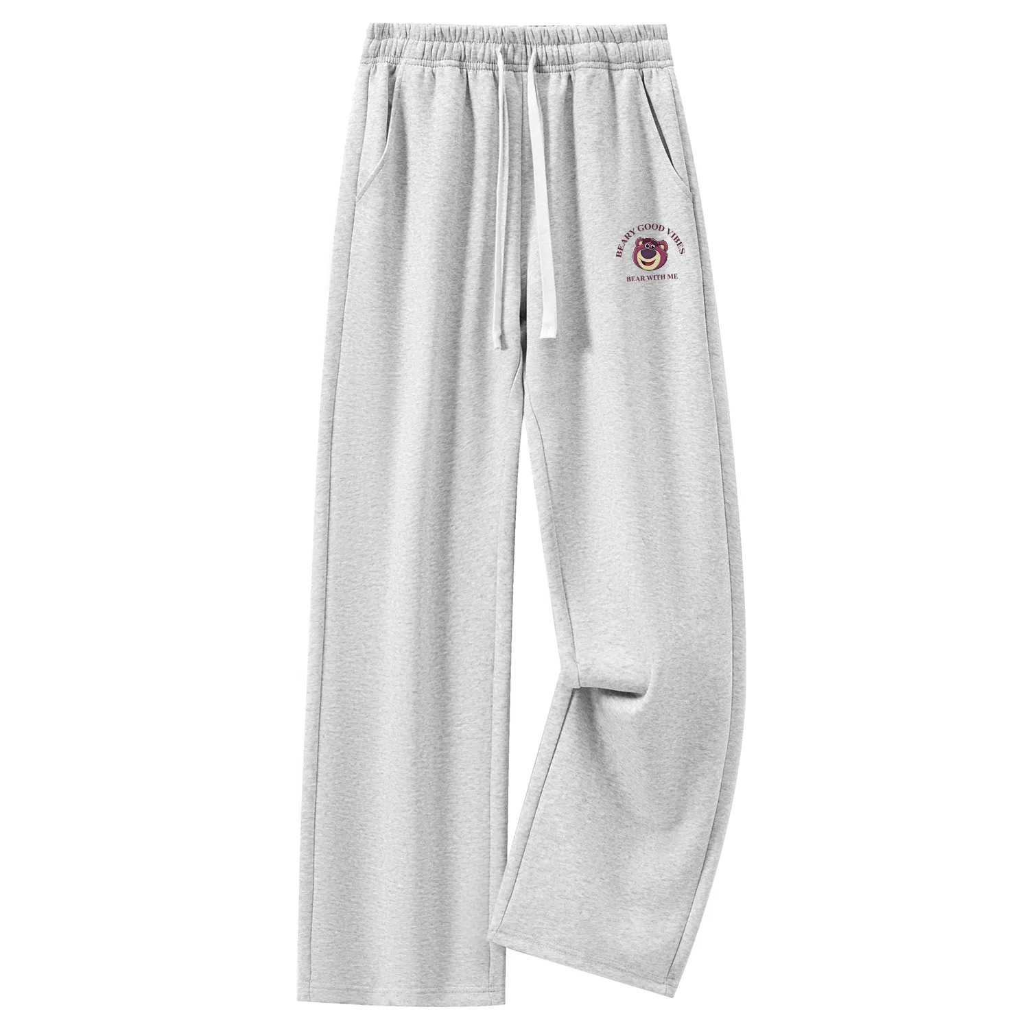 Детские штаны из трикотажа прямого кроя Disney Unisex Thin Straight Fit Pants, Light Gray
