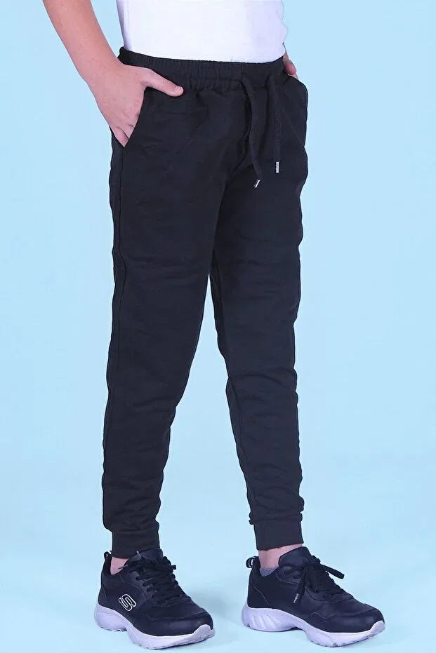 Детские спортивные штаны для мальчиков с принтом Basics Panio Kids, Black-Gray-Smoke — фото 2